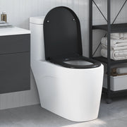 Sedile WC con Rilascio Rapido e Chiusura Morbida Duroplast Nero di