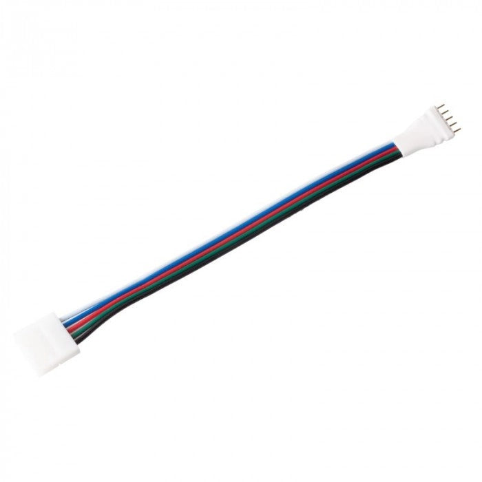 Connettore striscia LED RGBW 12mm doppio, cavo 10cm Ecolight