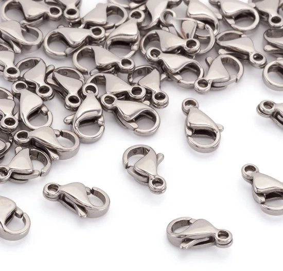 100x Viti a forma di granchio in rame argentato 9x5mm per creare gioielli