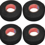 Tape di autocollo per auto, 4 rulli, 19 mm x 15 m, nero, adesivo autoisolante su base tessile