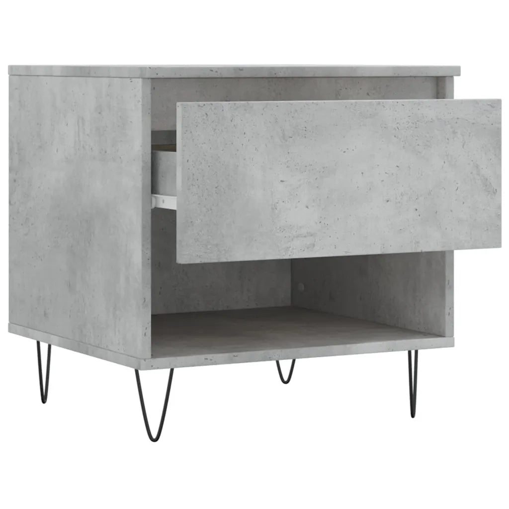 2 pz Tavolini salotto | Tavolino da caff¨¨ | Tavolino da Soggiorno Grigio Cemento 50x46x50 Legno Multistrato