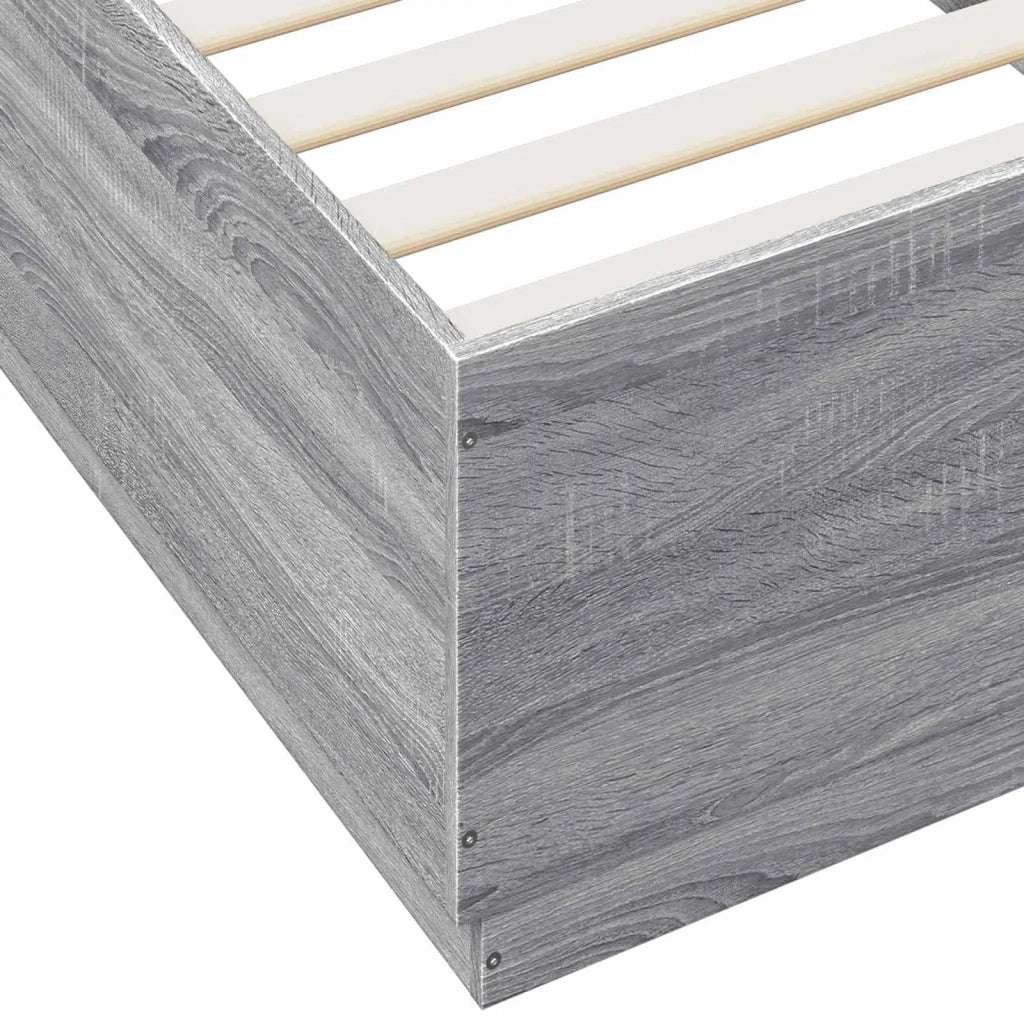 Letto con LED Sonoma grigio 80 x 200 cm Legno ingegnerizzato 3429569