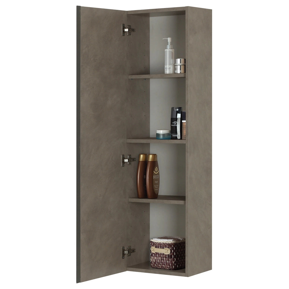 Pensile da Bagno Grigio Scuro effetto Pietra Mobile 1 Anta Oxid
