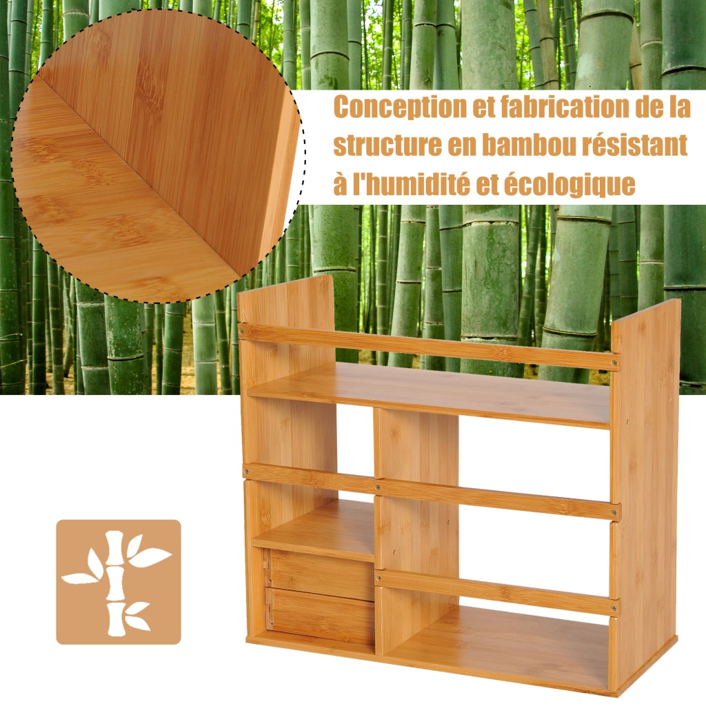 Libreria scaffale divisorio in bamb¨´ naturale ¨C Minimal ¨C 80x30x180