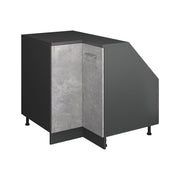 Mobile sottotetto Mobile angolare Rion Calcestruzzo/Antracite 75.6 x 83.8 cm con 1 porta, carcassa dell’armadio profondità 60 cm Vicco