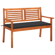 Panchina da Giardino 2Posti e Cuscino 120cm  Massello Eucalipto cod mxl 72307