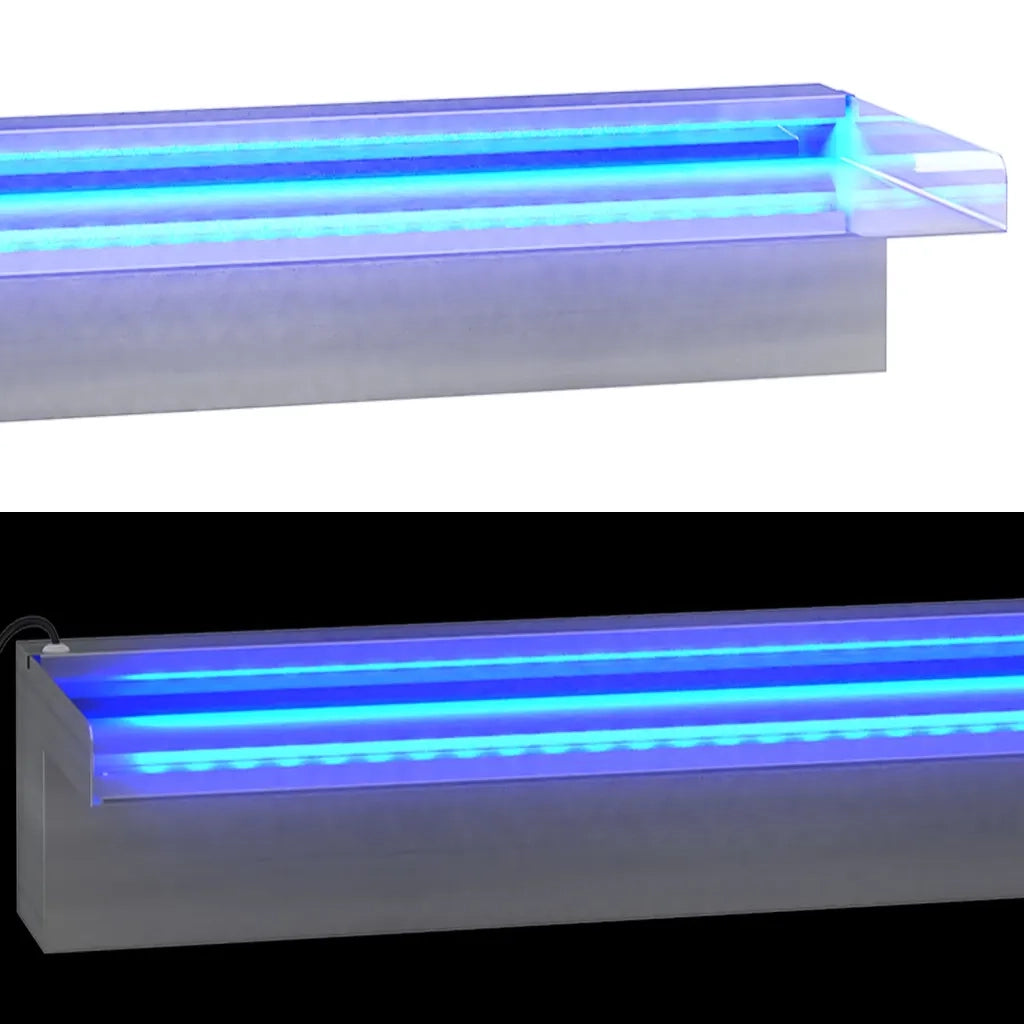 Sfioratore a Cascata con LED RGB Acciaio Inox 90 cm cod mxl 62502