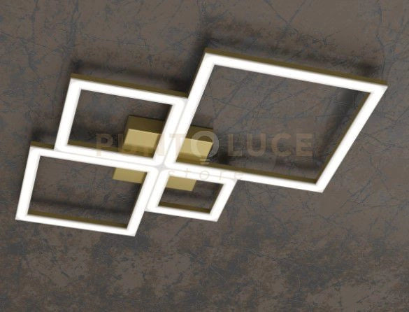 FOUR SQUARES APPLIQUE-PLAFONIERA 55 CM. ORO BRUNITO VERNICIATO 1162-55-OB