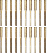 Set di Affilatrici a Catena da 20 pezzi - Affilatrice a Catena con Burr Emery elettrica per Bit di Affilatura per Catene da Tronchese (4mm - Oro)