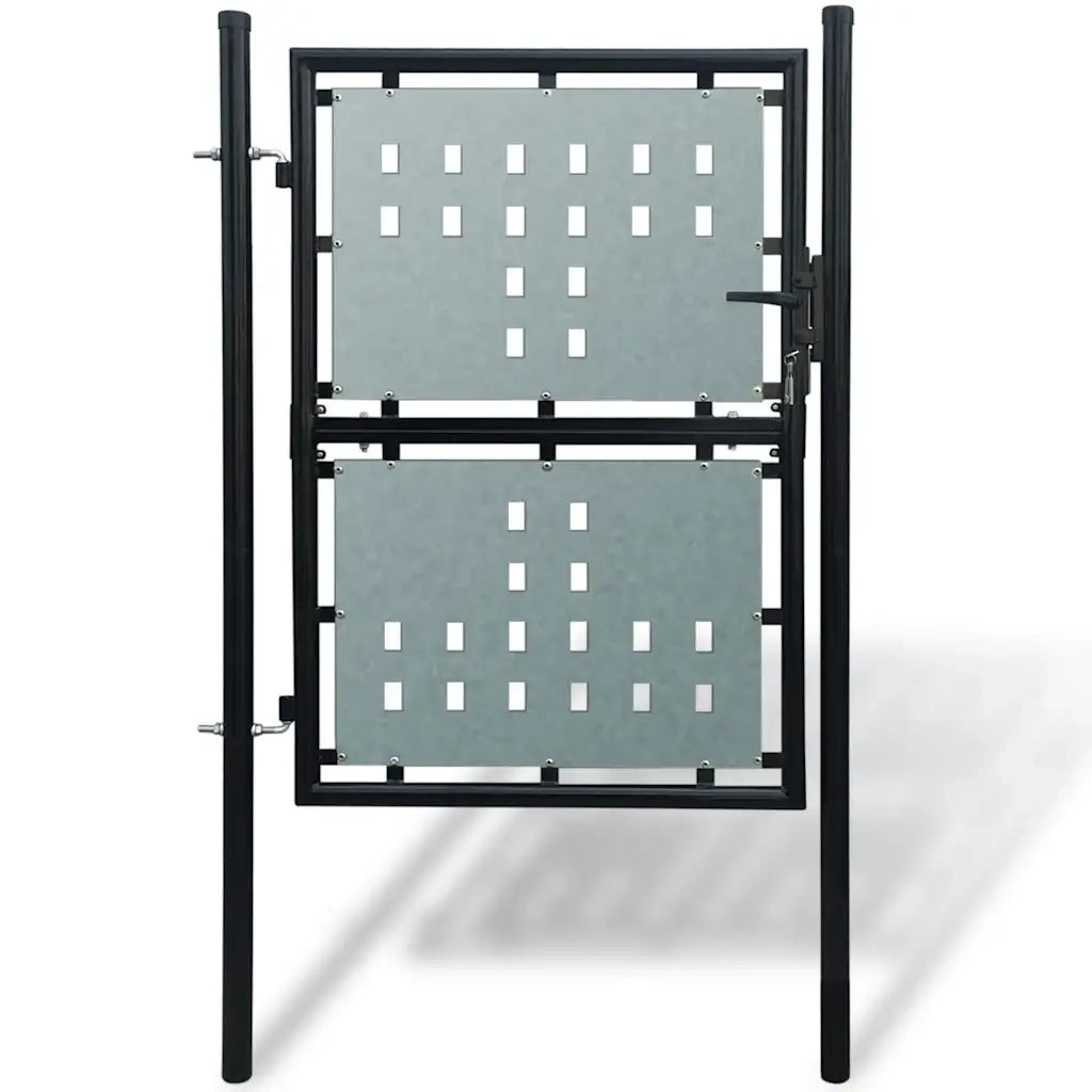 Cancello per Recinzione Singolo Nero 100 x 175 cm cod mxl 47167