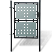 Cancello per Recinzione Singolo Nero 100 x 175 cm cod mxl 47167