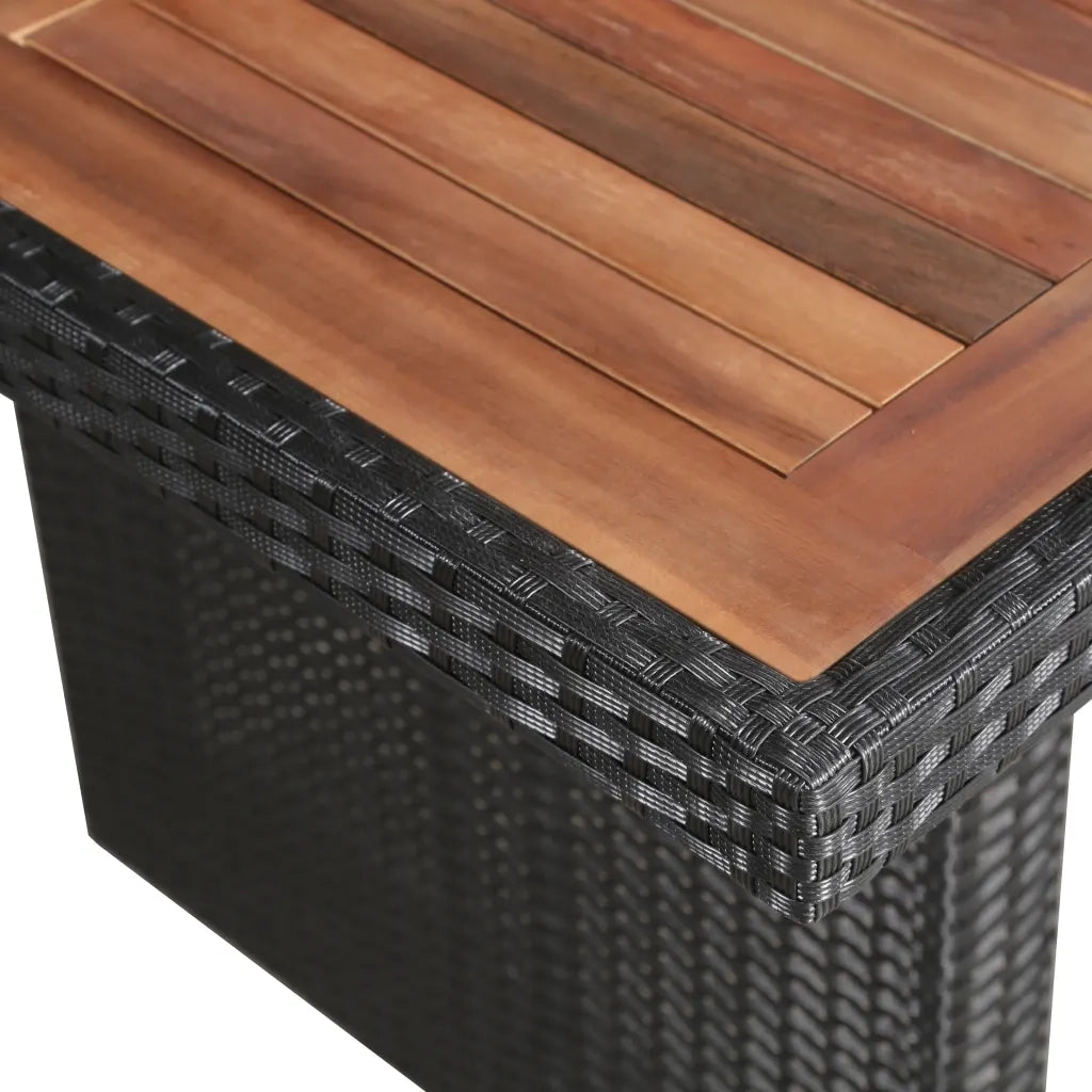Tavolo da Giardino 240x90x74 cm in Polyrattan e Massello Acacia cod mxl 34465