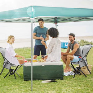 Sedia da campeggio pieghevole portatile 100 kg grigio nero