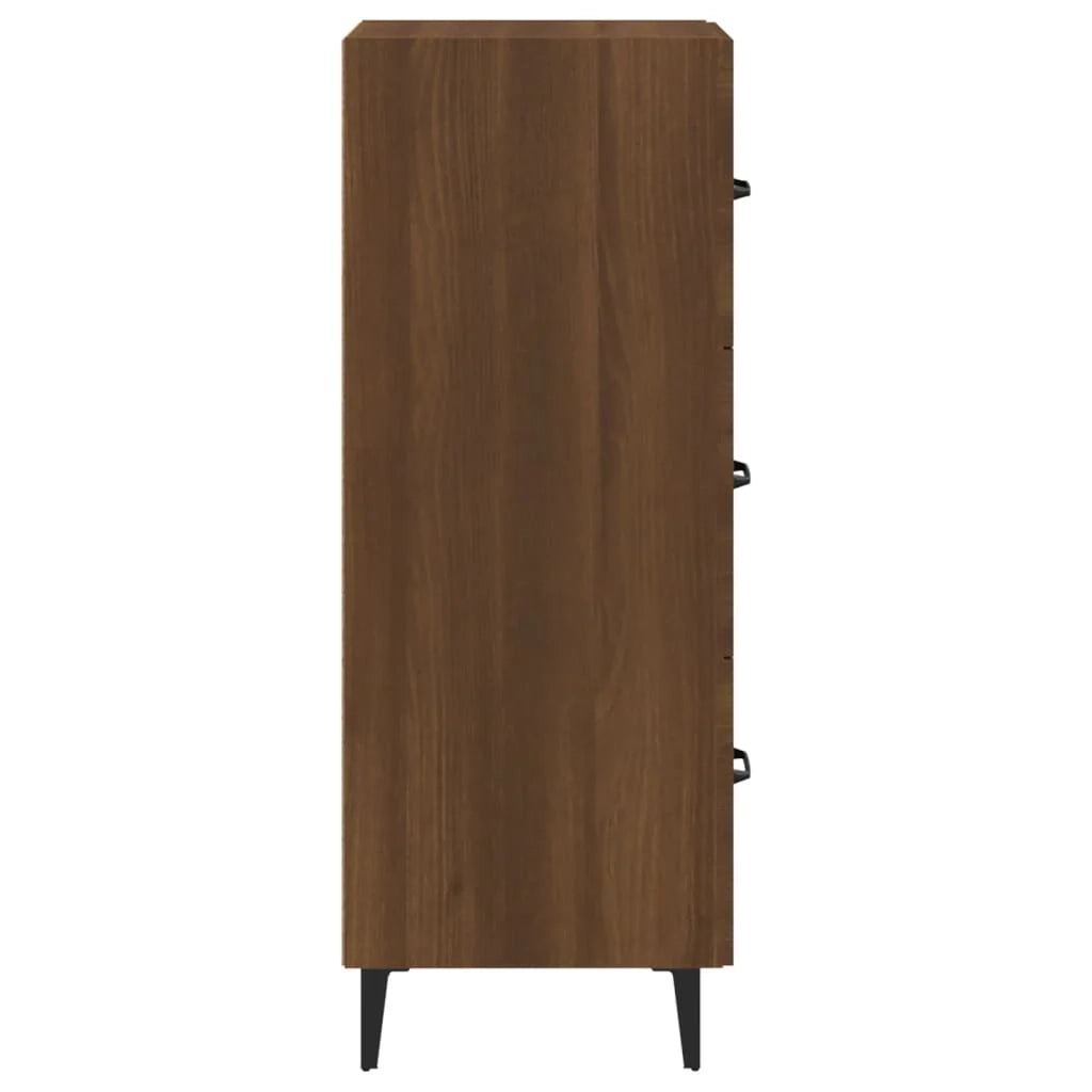 Buffet credenza cassettiera mobiletto mobile contenitore organizer per cucina soggiorno salotto 34,5 x 34 x 90 cm legno ingegnerizzato marrone 02_0031204