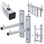 Supporto da parete KADAX per scala, gancio in alluminio, 2 pezzi, portata 80 kg