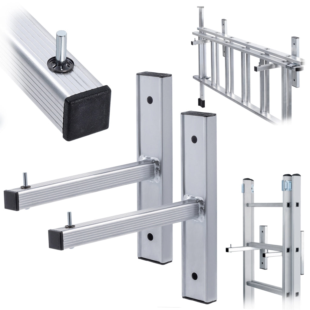Supporto da parete KADAX per scala, gancio in alluminio, 2 pezzi, portata 80 kg