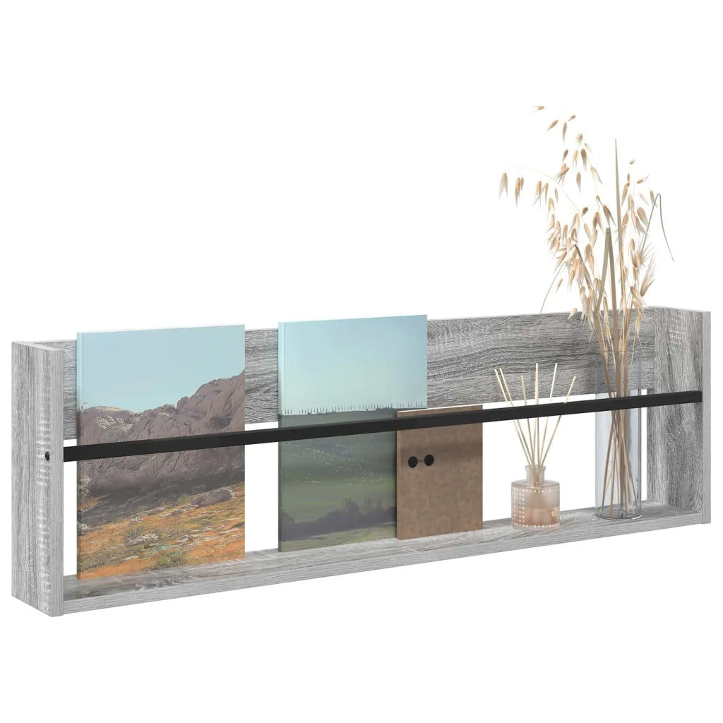 Scaffale per riviste Grigio Sonoma 100 x 12 x 30 cm CFW9520429