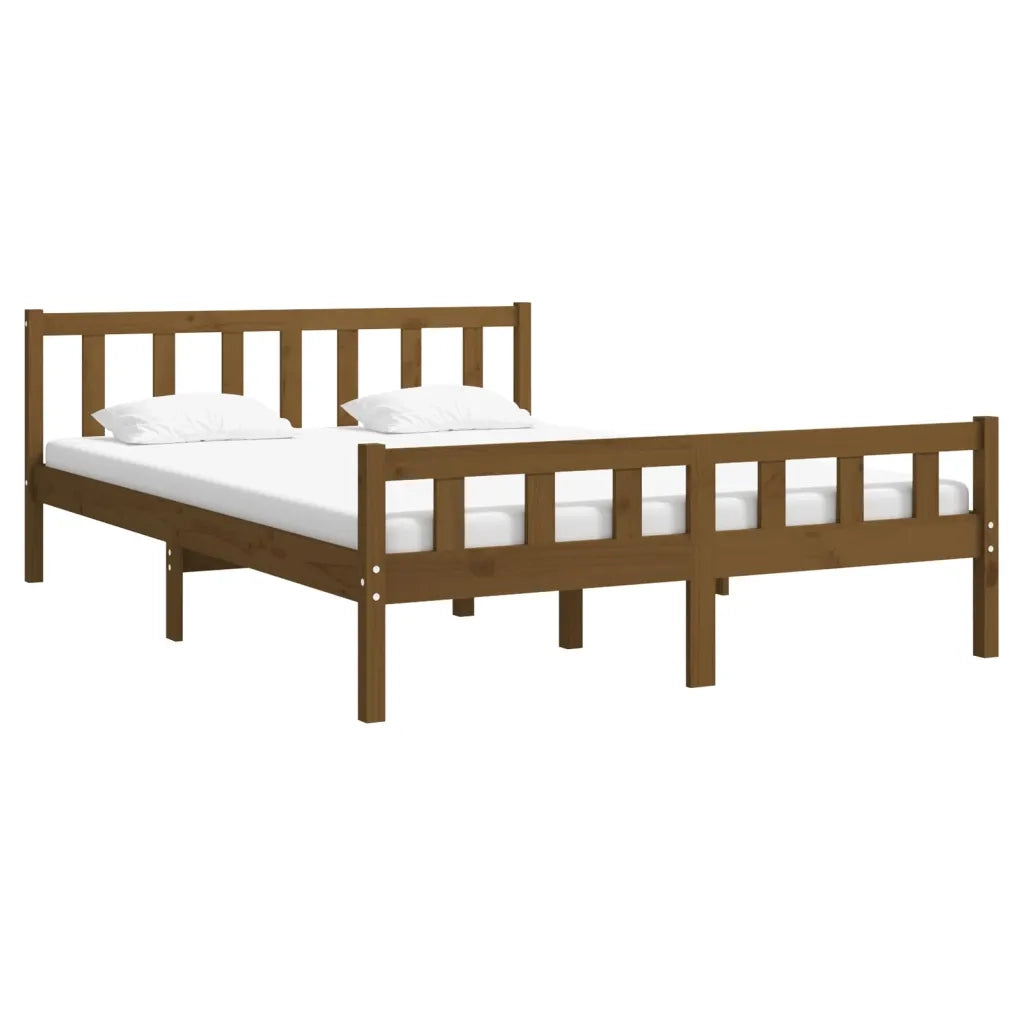 Giroletto senza Materasso-Struttura Letto Ambrato in Legno di Pino 120x200 cm 414640