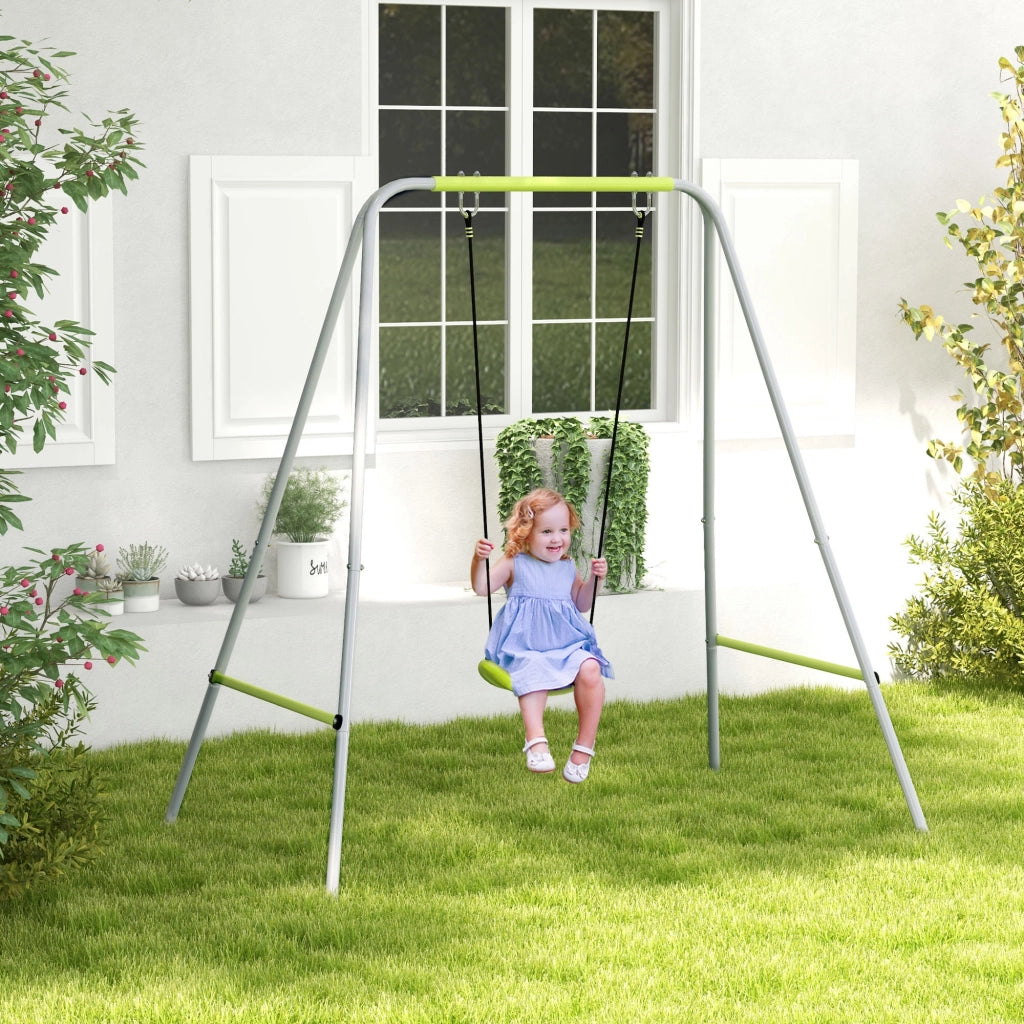 Altalena Portico 2 in 1 per Bambini ¨C Zephmum ¨C Verde con Cintura di Sicurezza a 5 Punti