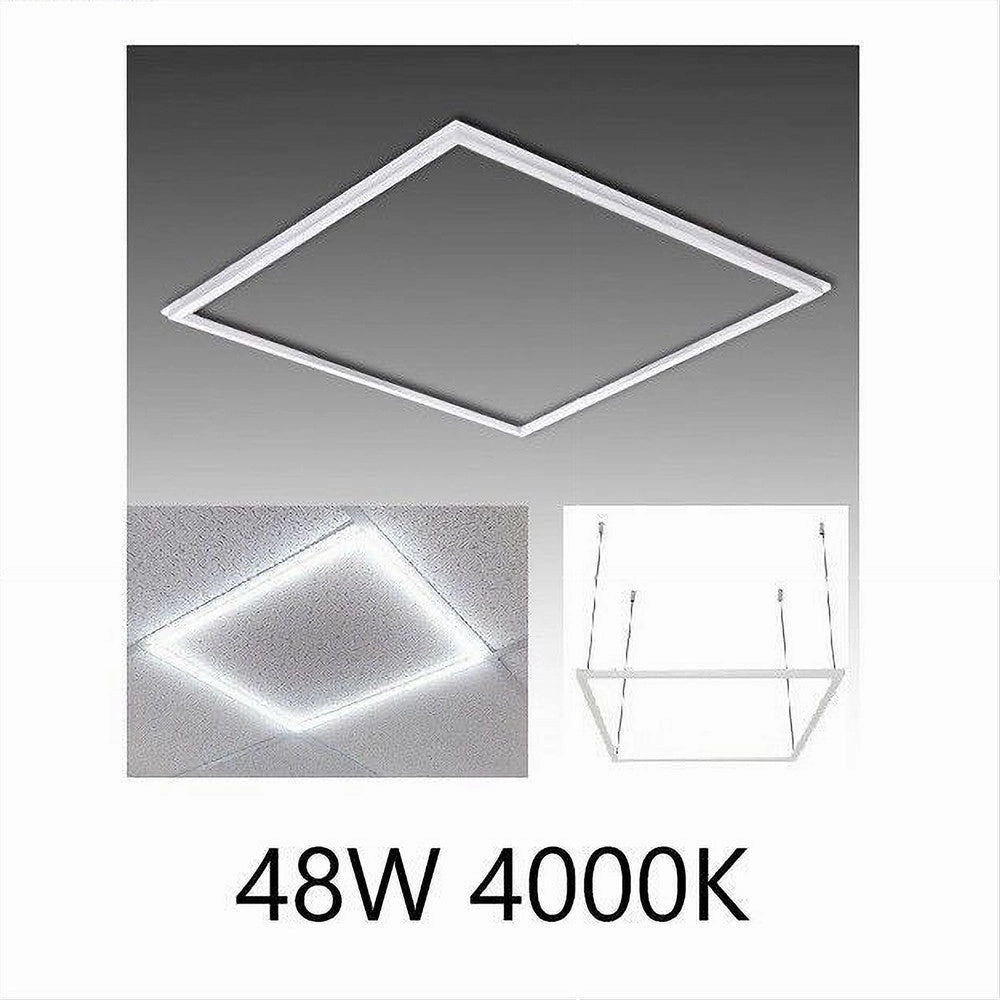 Trade Shop - Pannello Led Telaio Luminoso Cornice 60x60 Cm 48 W 5700lm Lampadario Sospensione Tot -
