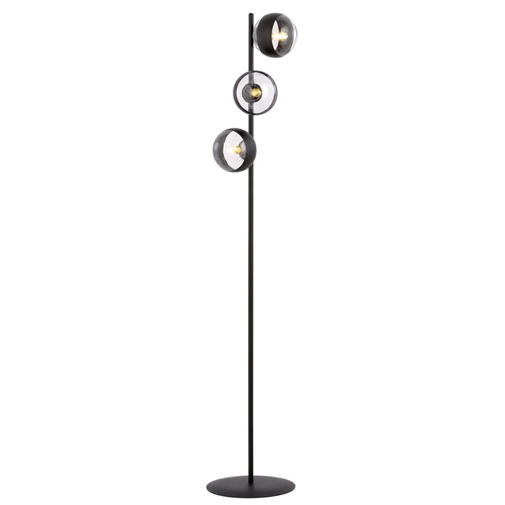 Piantana Minimal Durga Acciaio Nero 3 Luci E14 Ip20