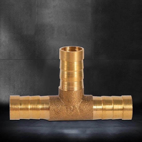 Connettore 3 vie in rame - per aria/acqua/gas/olio - installazione facile - diametro di fissaggio 10 mm - materiale resistente - connessione di tubo