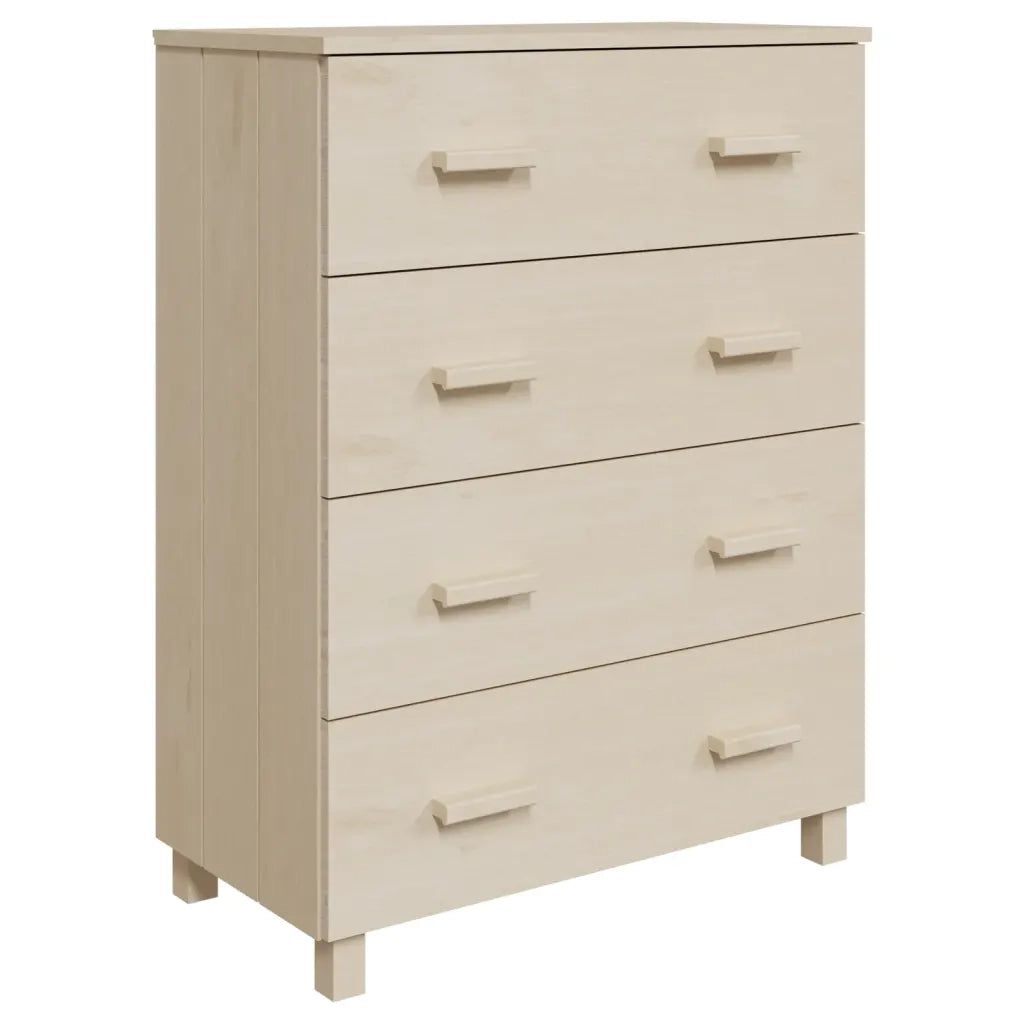 Credenza-Buffet-Armadio da cucina HAMAR ambra 79x40x103,5 cm in Legno Massello di Pino