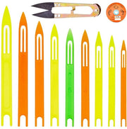 Kit di riparazione per reti da pesca - Incluso 9 ago plastiche - Filo in nylon e acciaio - Ideale per pescatori - Disponibile in diverse colori