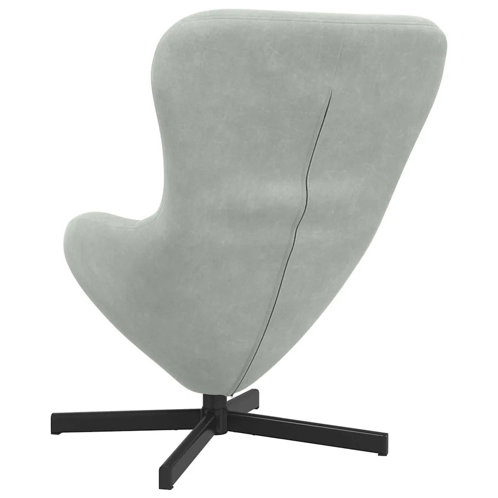 Divano Sedia-Poltrona uovo Grigio chiaro 63 x 73 x 90 cm Velluto