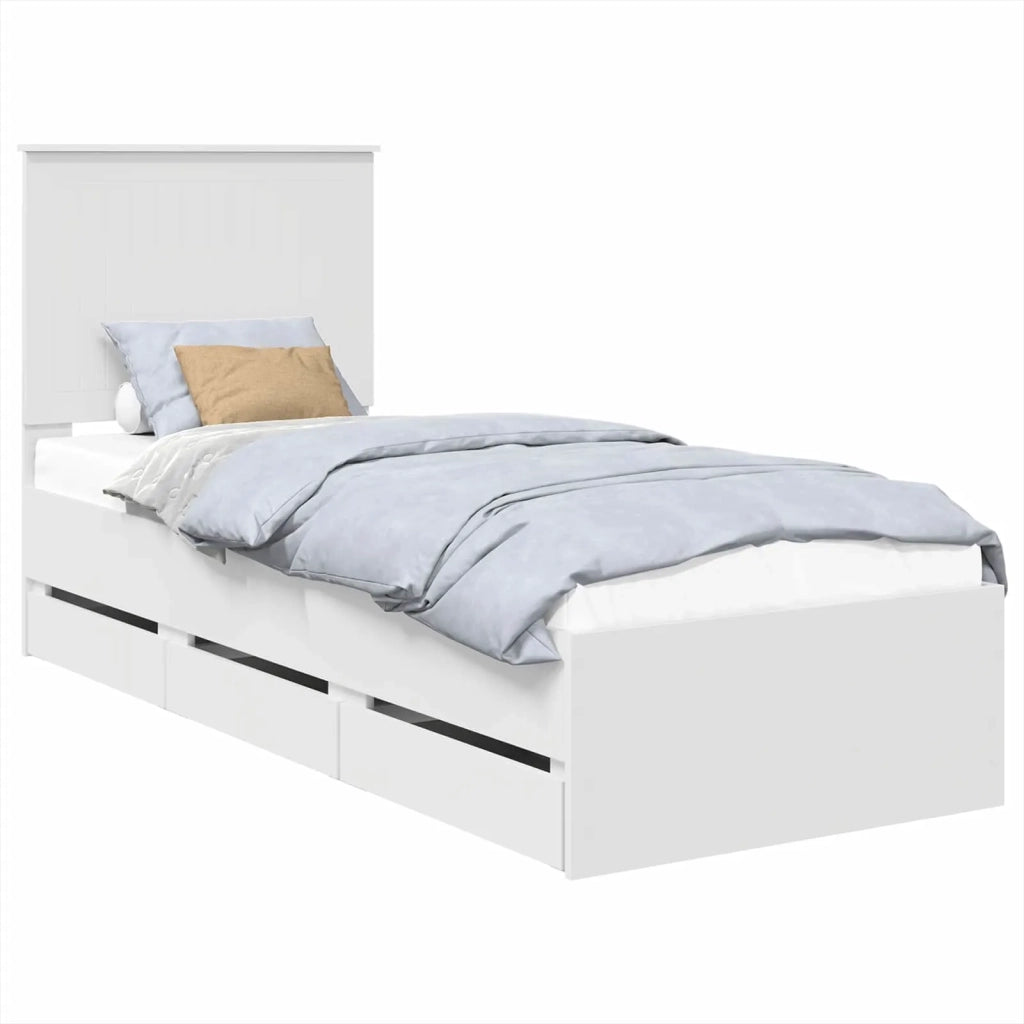 Struttura del letto Bianco 75 x 190 cm Legno Ingegnerizzato