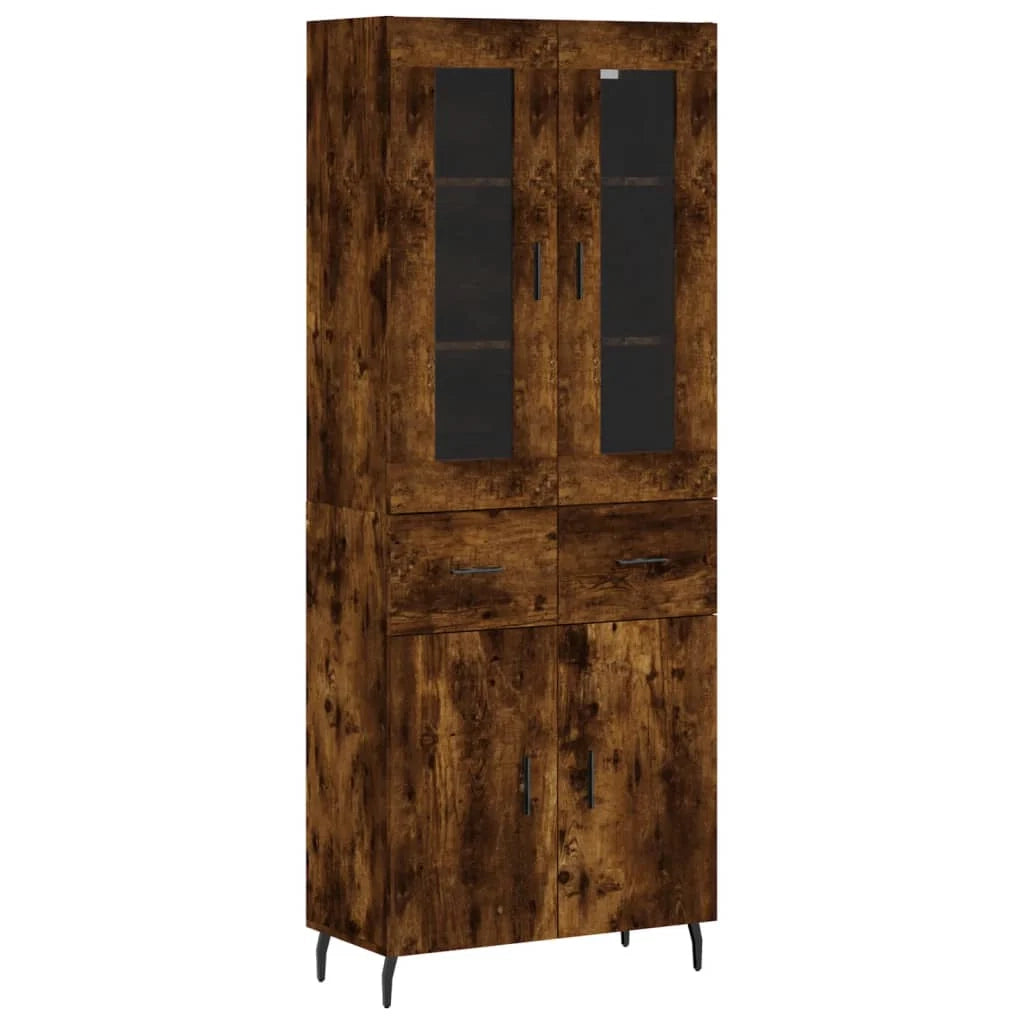 Buffet credenza cassettiera mobiletto mobile contenitore organizer cucina soggiorno salotto alto 69,5 x 34 x 180 cm legno ingegnerizzato marrone 02_0033435
