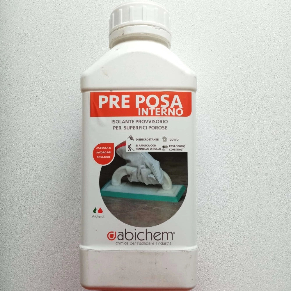 Abichem 1lt pre posa interno isolante provvisorio per superfici porose