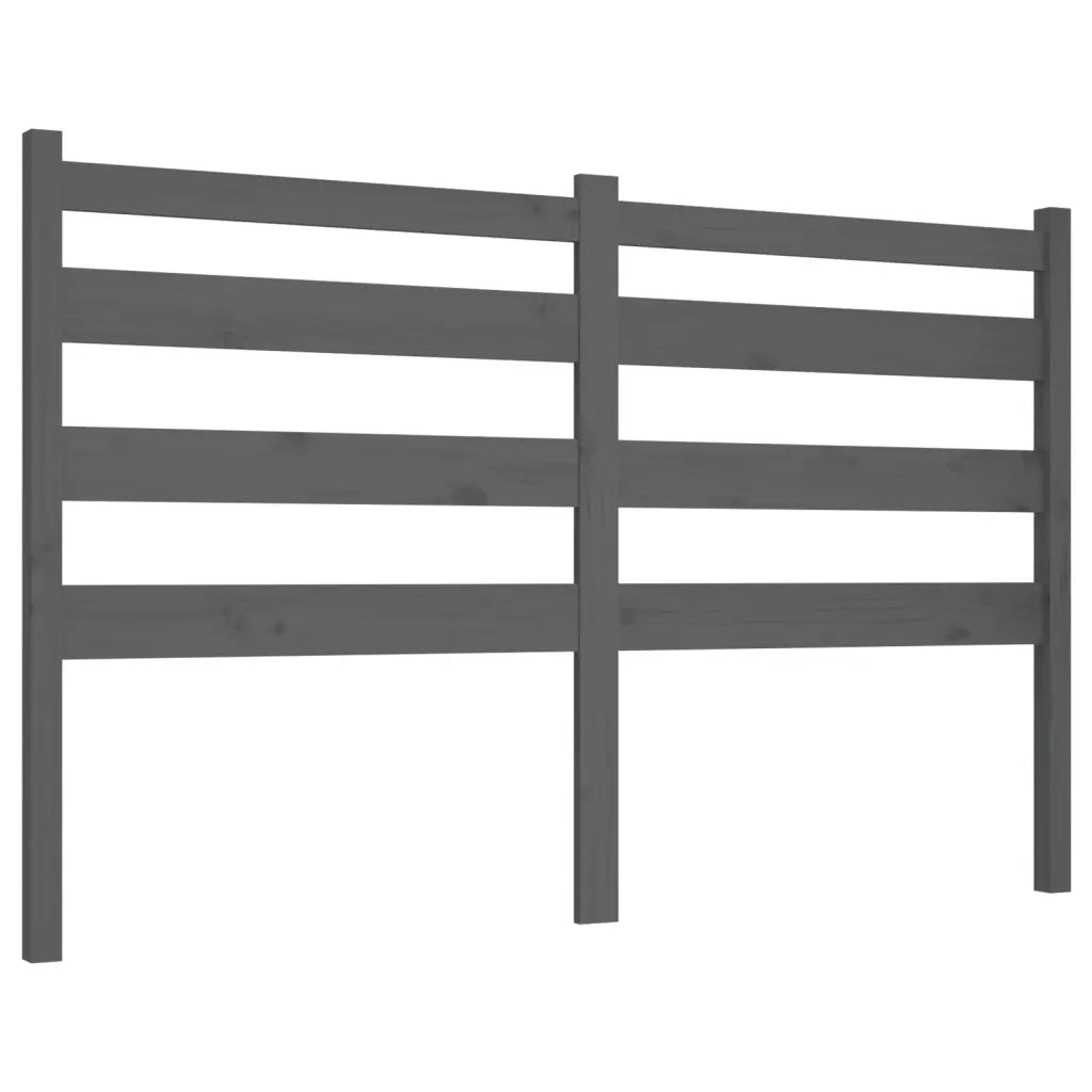 Testiera per Letto Grigia 146x4x100cm in Legno Massello di Pino cod mxl 31813