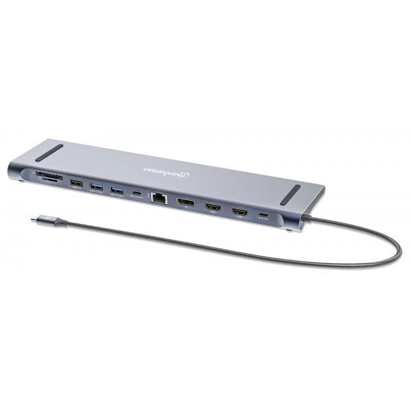 Docking Station USB-C 12-in-1 4K Triplo Monitor con MST