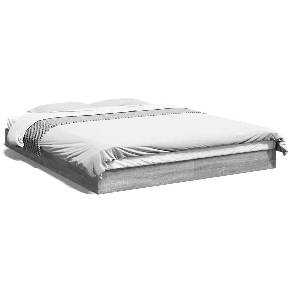 Giroletto senza Materasso Grigio Sonoma 160x200 cm Truciolato
