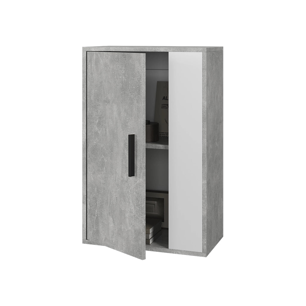 Vicco Scaffale a muro Cemento/Bianco 50.1 x 78.4 cm con 2 scomparti