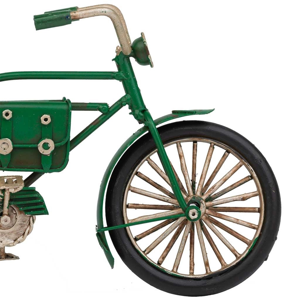 Bicicletta metallo verde 22x7x13h