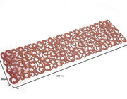 Tavolo con fiori in rilievo - Lavabile - Materiale in velluto - Resistente al calore - Decorazione - 100 x 30 cm - Piatto per tavola