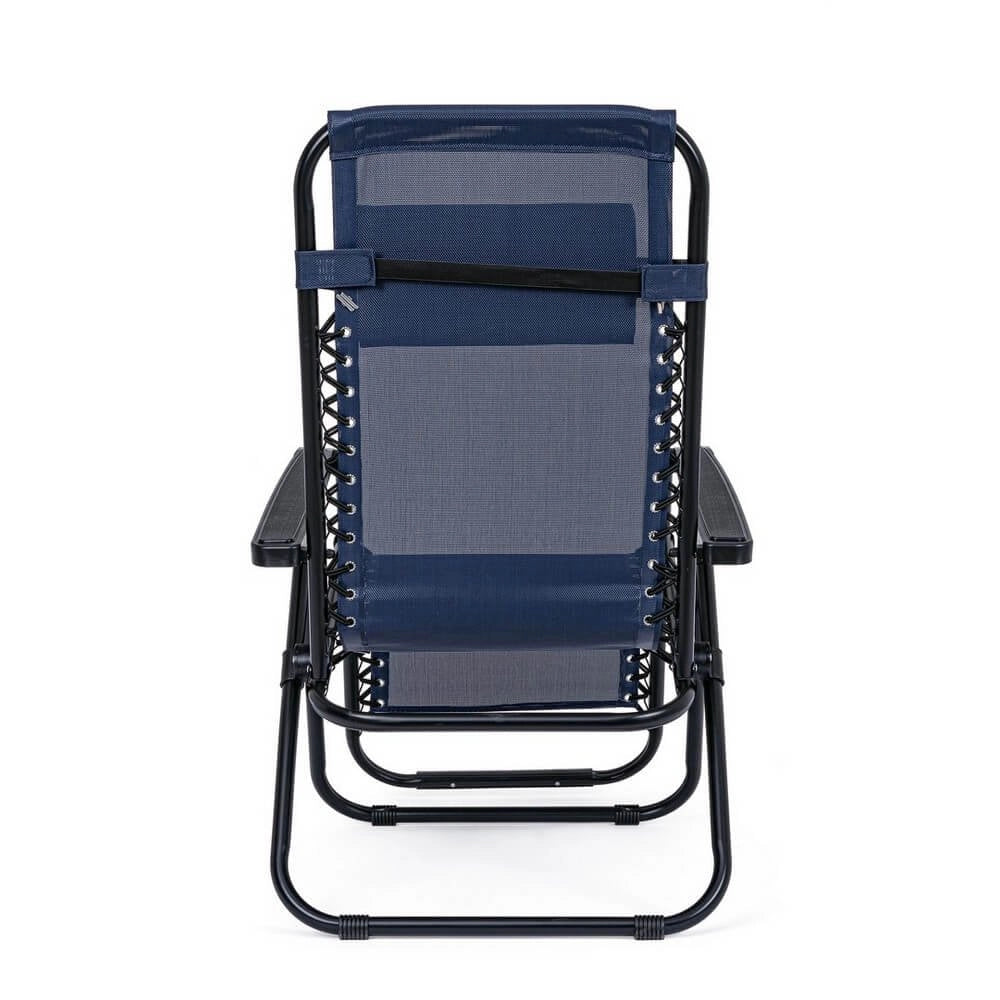 Set 2 Sedie a Sdraio Acciaio Blu da Esterno - AMARIEL
