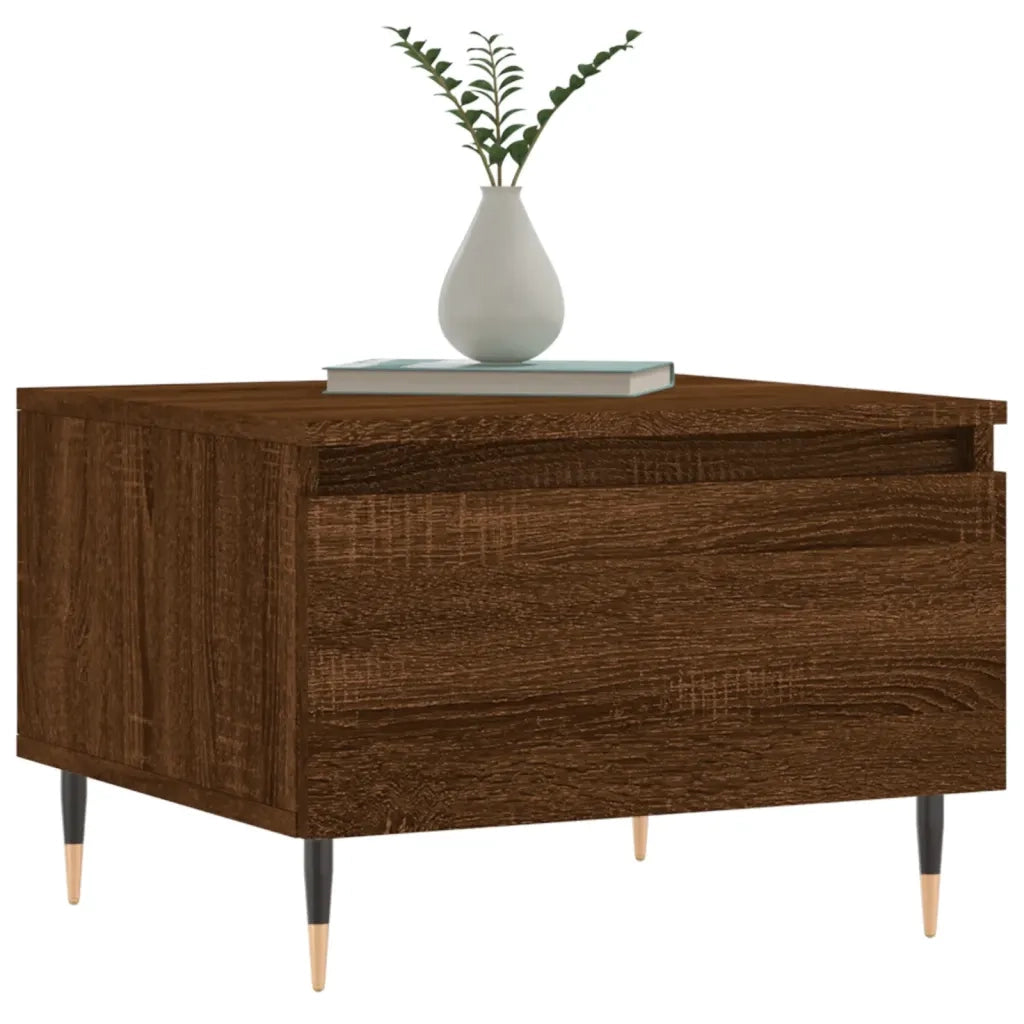 2 pz Tavolini salotto | Tavolino da caff¨¨ | Tavolino da Soggiorno Rovere Marrone 50x46x35 Legno Multistrato