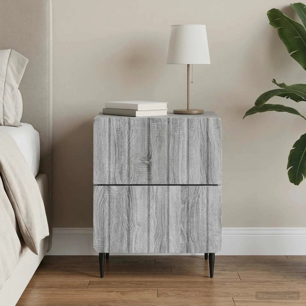 Armadio da Notte Grigio Sonoma 43 x 34,5 x 49,5 cm 894307