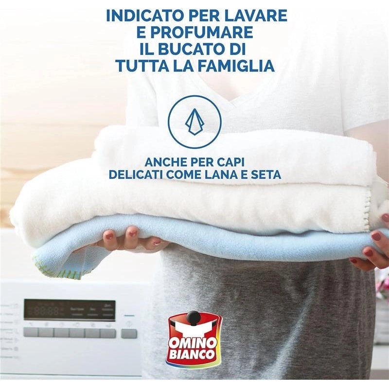 OMINO BIANCO DETERSIVO BIVALENTE LIQUIDO LAVAGGIO A MANO E IN LAVATRICE ESSENZA MUSCHIO BIANCO 1000 ML