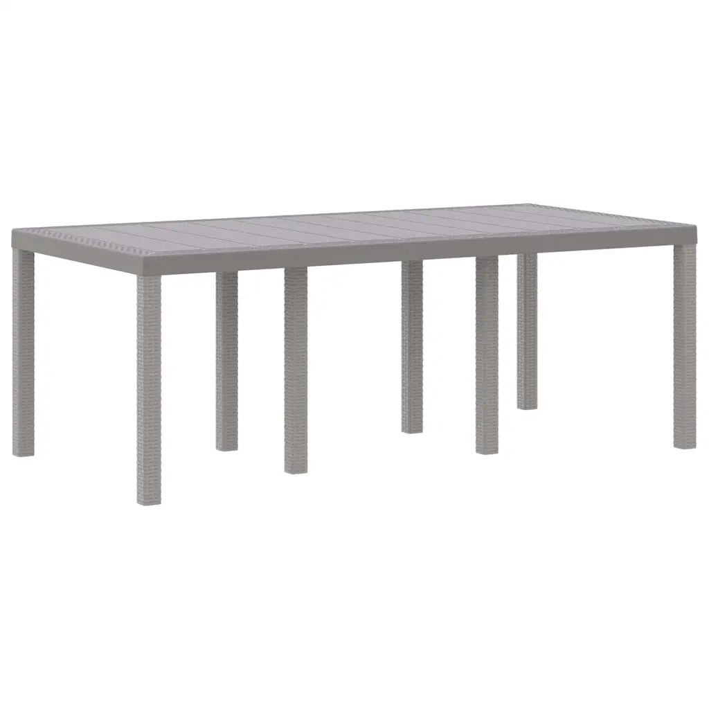 Set da Pranzo per Giardino 7 pcs Grigio chiaro Polipropilene