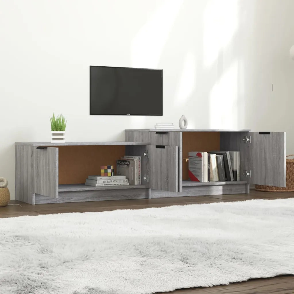 Mobile TV Grigio Sonoma 158,5x36x45 cm in Legno Multistrato 817124