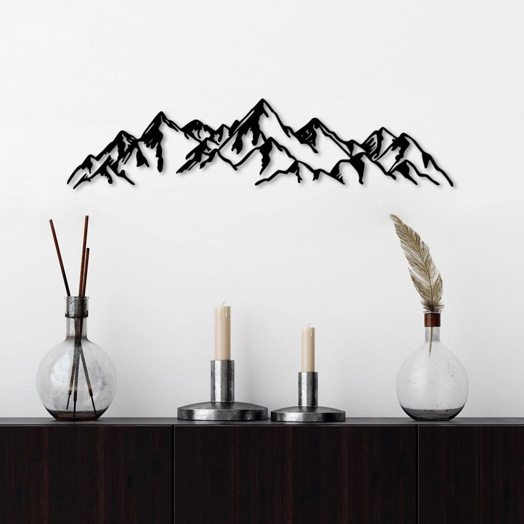 Moniga, Quadro Materiale Struttura in Metallo, 62x14h cm Nero