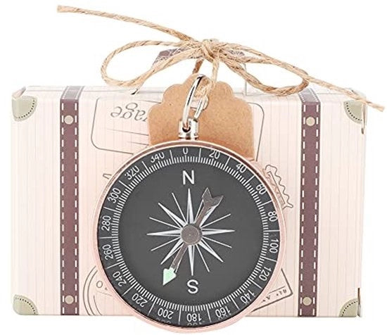 Scatole di Caramelle con Bussola - Biglietti di Ringraziamento per la Fidanzata - Mini Souvenir - Feste di Compleanno - Festa Tematica - Ottima Rapporto Qualità-Prezzo - Biglietti di Ringraziamento per la Fidanzata