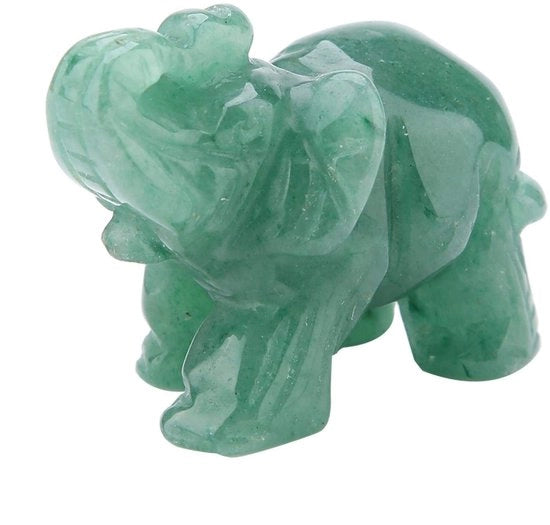 Decorazione di Cucina con Figurina di Elefante di 5 cm - Jade Naturale - Scultura - Decorazione per la Cucina - Energia Positiva - Decorazione per la Casa