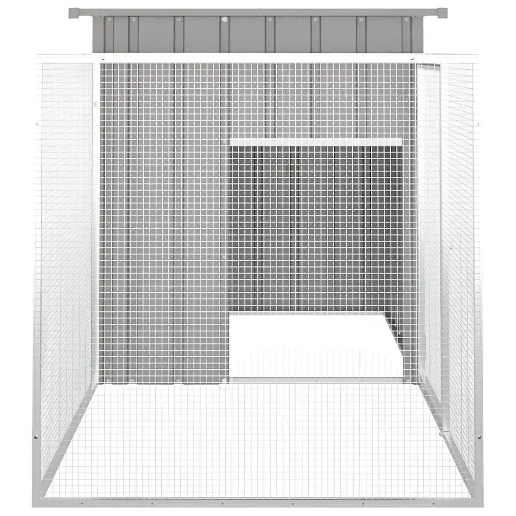 Gabbia per Polli grigio 200x91x100 cm Acciaio Zincato 171546