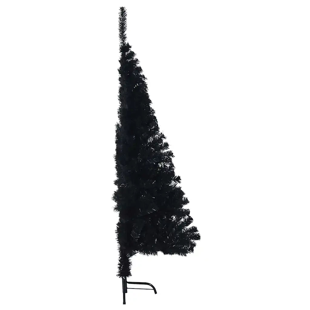 Albero di Natale artificiale con luci integrate Nero 150 cm PVC 3397132