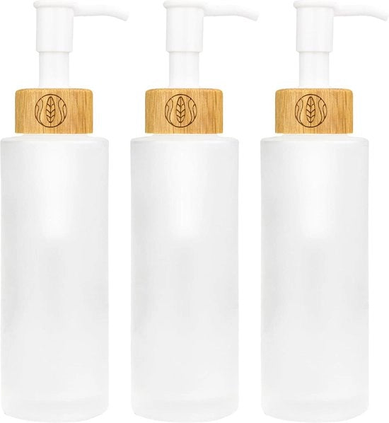 Regali di cosmetica naturale - contenitori in vetro con coperchio in bambù - kit DIY - atomizzatore per lozione - 100 ml 150 ml